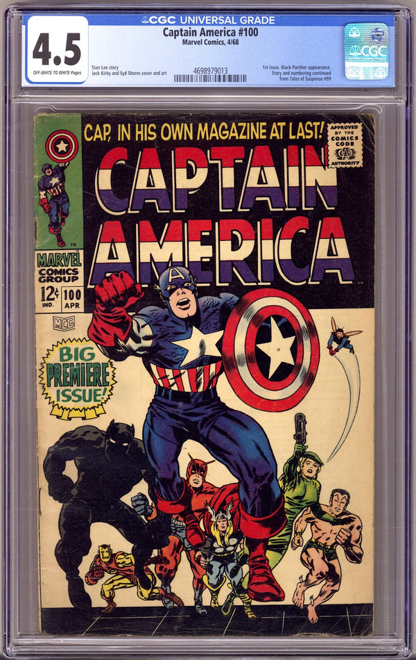 Captain America Vol 1 100 CGC 4.5 (VG+) (1968)