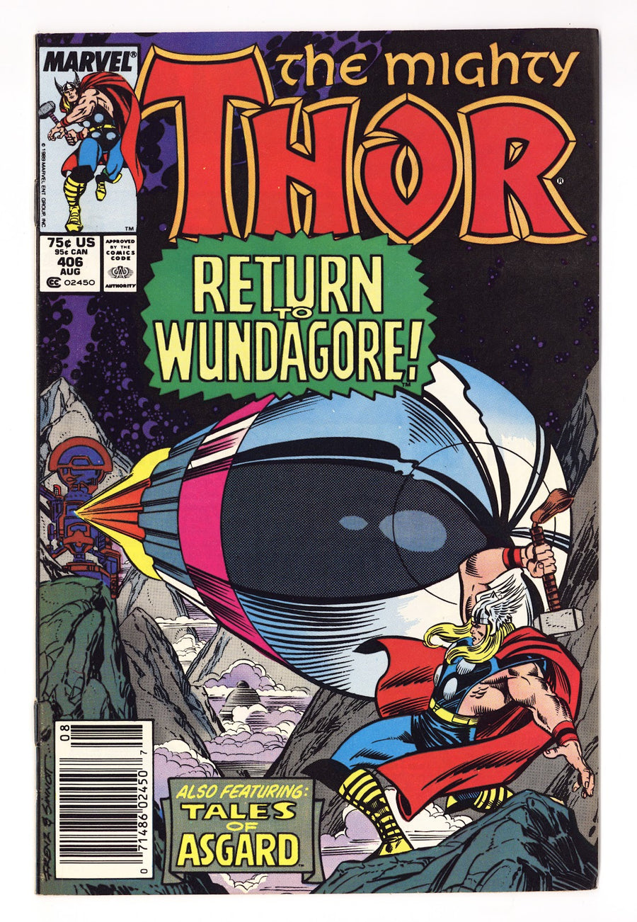 Thor Vol 1 406  Mid Grade   (1989)   Newsstand