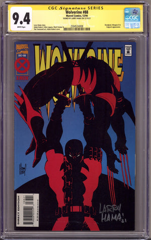 Wolverine Vol 2 88 CGC 9.4 (NM) (1994) Signed x1 Cover Larry Hama