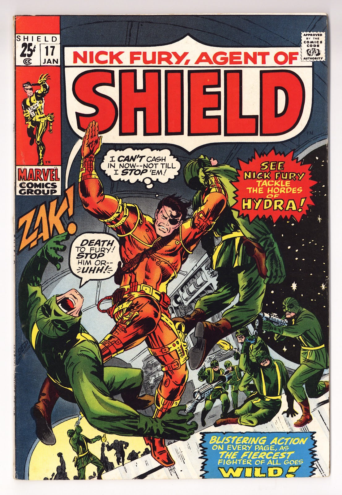 Nick Fury, Agent of SHIELD Vol 1 17  FN (6.0)   (1971)     