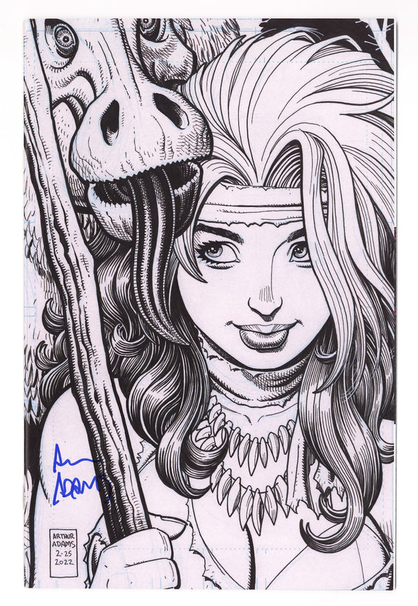Rogue: The Savage Land 1 VF/NM (9.0) (2025) Adams Sketch Virgin Exclusive Variant Signed x1 Cover Art Adams