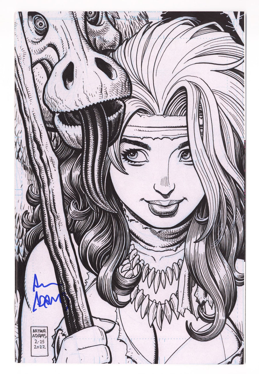 Rogue: The Savage Land 1 VF/NM (9.0) (2025) Adams Sketch Virgin Exclusive Variant Signed x1 Cover Art Adams 