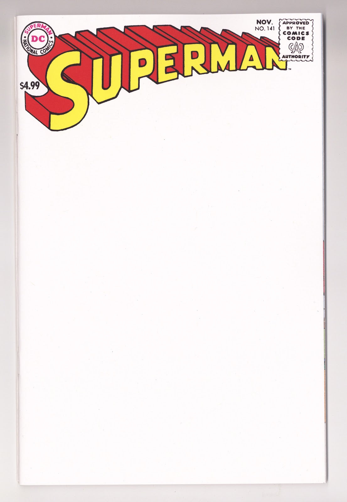 Superman Vol 1 141   Facsimile Blank Variant   (2026)