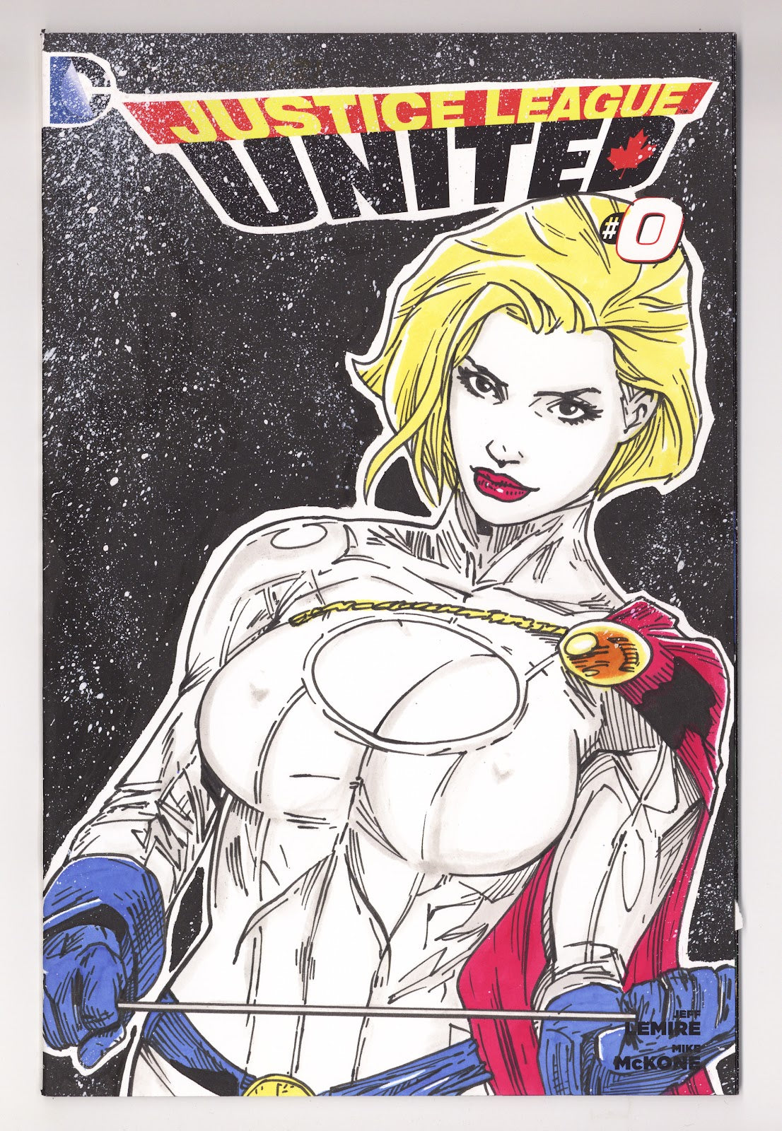 Justice League United   0  NM- (9.2)   (2014) Blank  Blank Cover  Signed / Remarked x  Gary Parkin