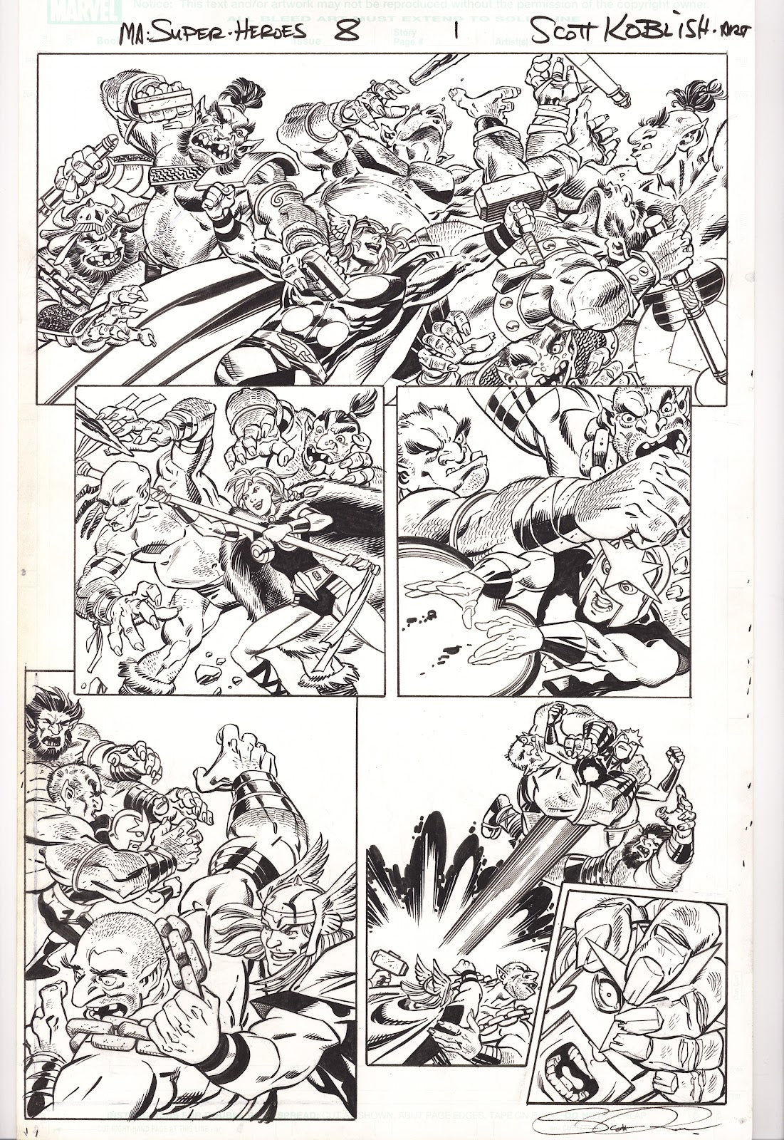Marvel Adventures Super Heroes Vol 2 8 Pg. 1 Original Art by Scott Koblish (2011) 