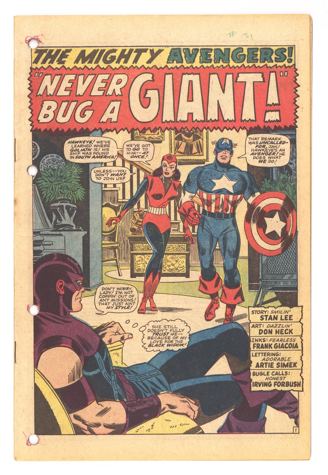 The Avengers Vol 1 31 Coverless (1966) 