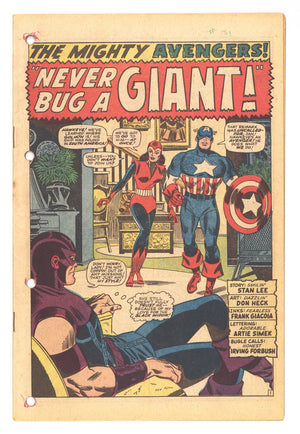 The Avengers Vol 1 31 Coverless (1966)