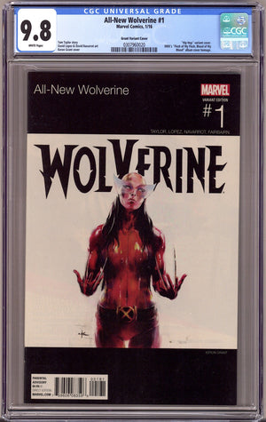 All-New Wolverine 1 CGC 9.8 (NM/M) (2016) Grant Hip-Hop Variant
