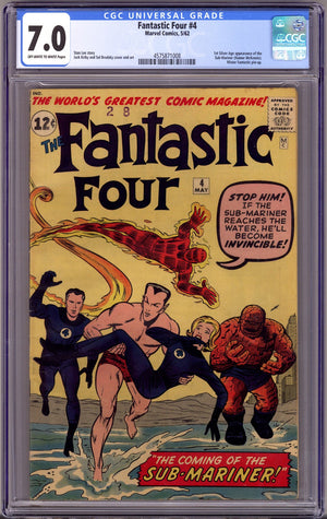 Fantastic Four Vol 1 4 CGC 7.0 (FN/VF)   (1962)