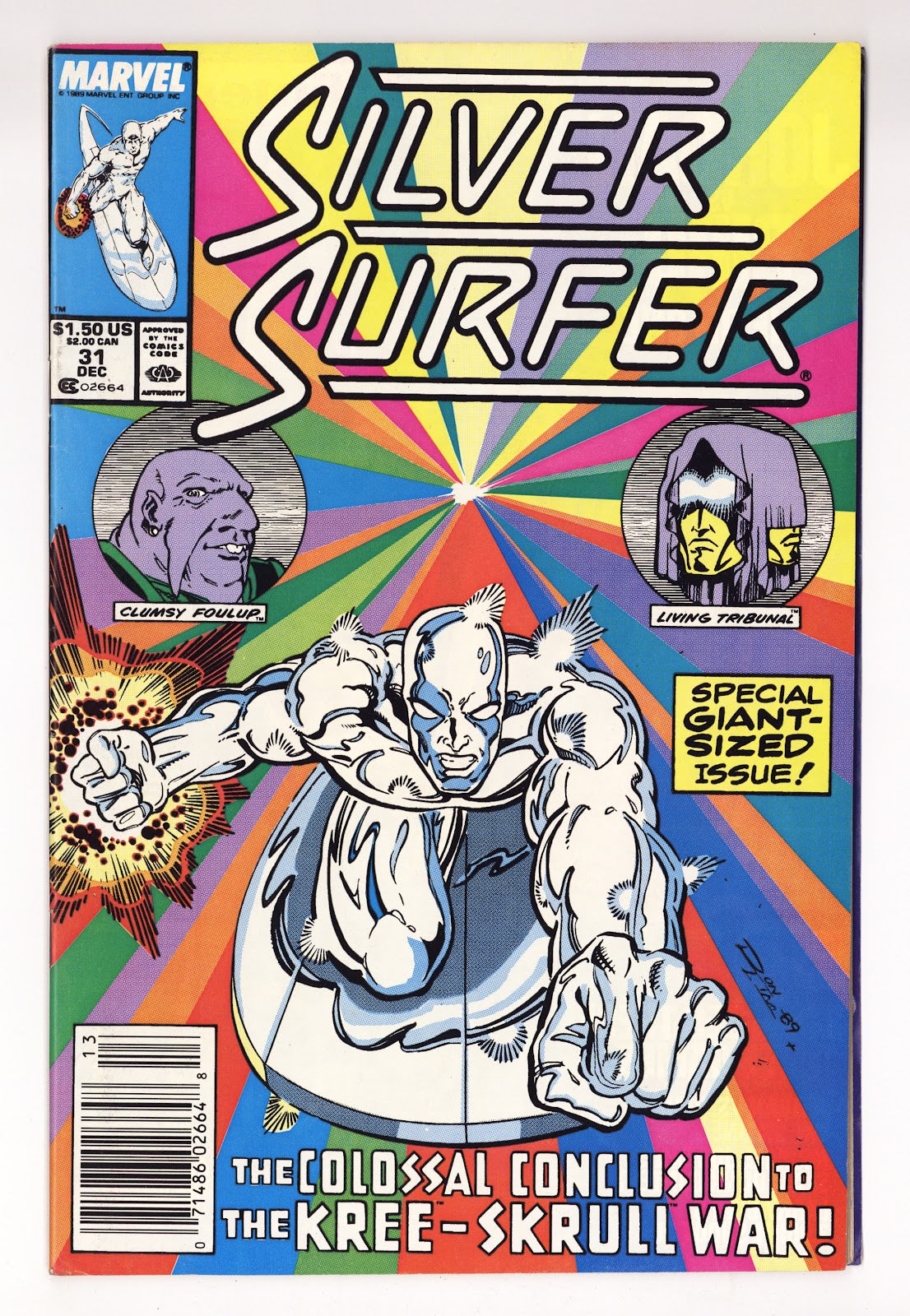 Silver Surfer Vol 3 31  Mid Grade   (1989)   Newsstand