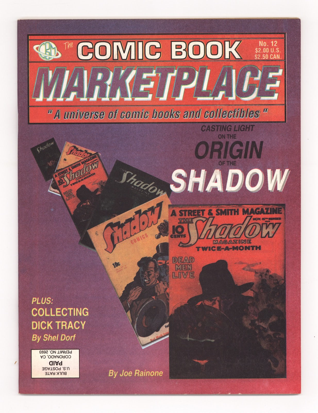 Comic Book Marketplace Vol 1 12 VF (8.0) (1992) 