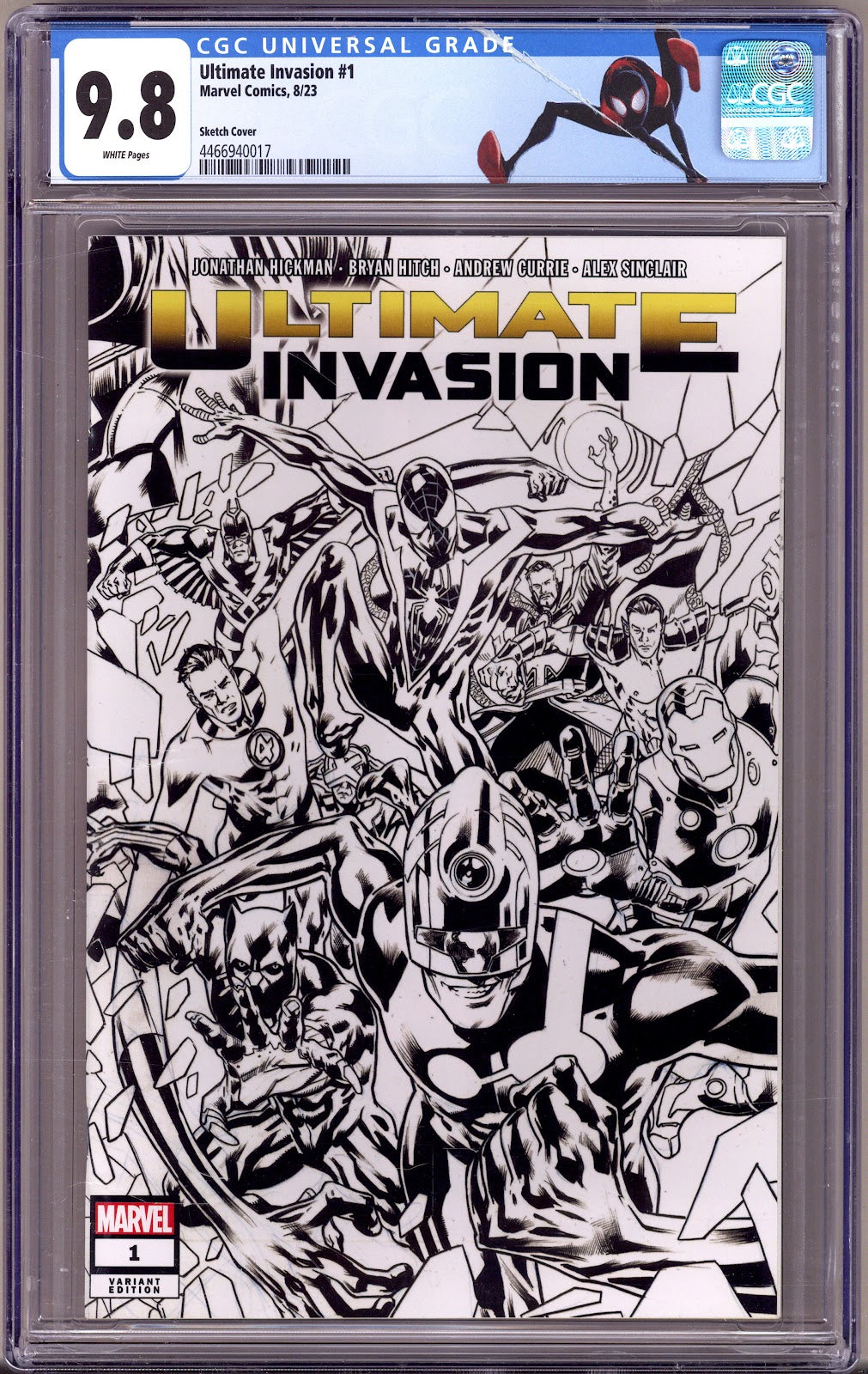 Ultimate Invasion   1 CGC 9.8 (NM/M)   (2023) Hitch B&W  Incentive Variant  