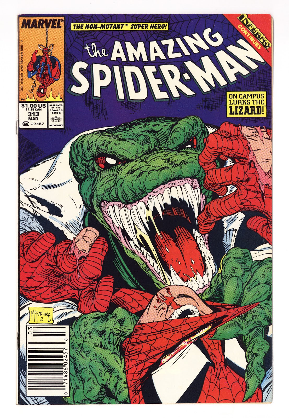 The Amazing Spider-Man Vol 1 313 FN/VF (7.0) (1989) Newsstand 
