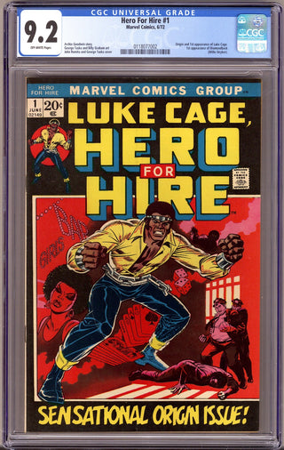 Hero for Hire Vol 1 1 CGC 9.2 (NM-)   (1972)