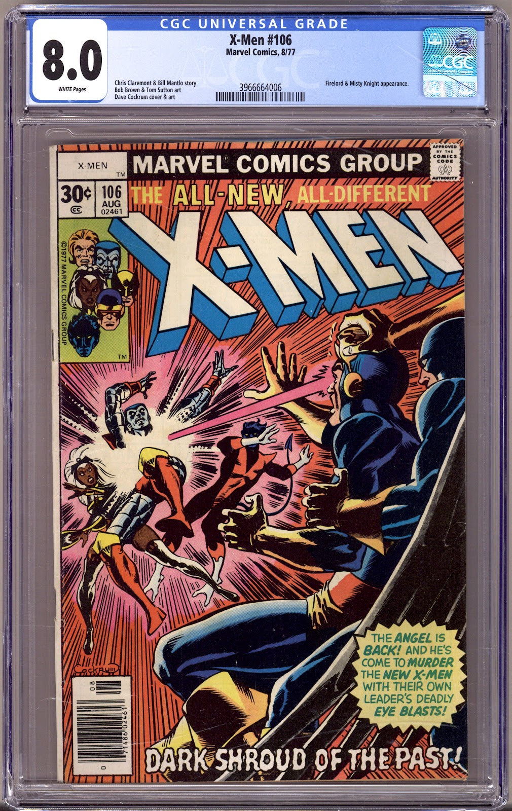 The X-Men Vol 1 106 CGC 8.0 (VF) (1977) 