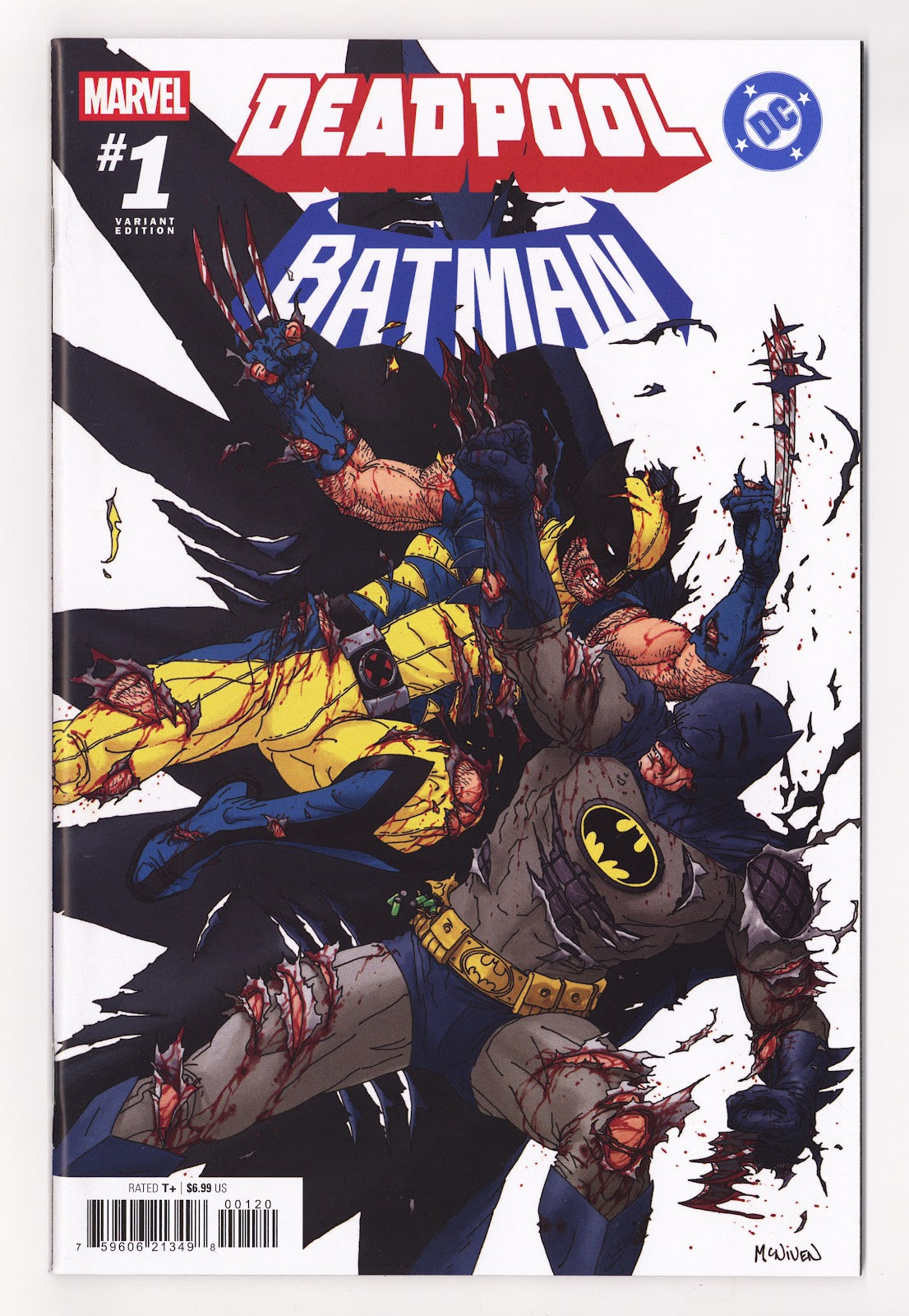 Marvel / DC: Deadpool / Batman 1 NM- (9.2) (2025) McNiven Incentive Variant 