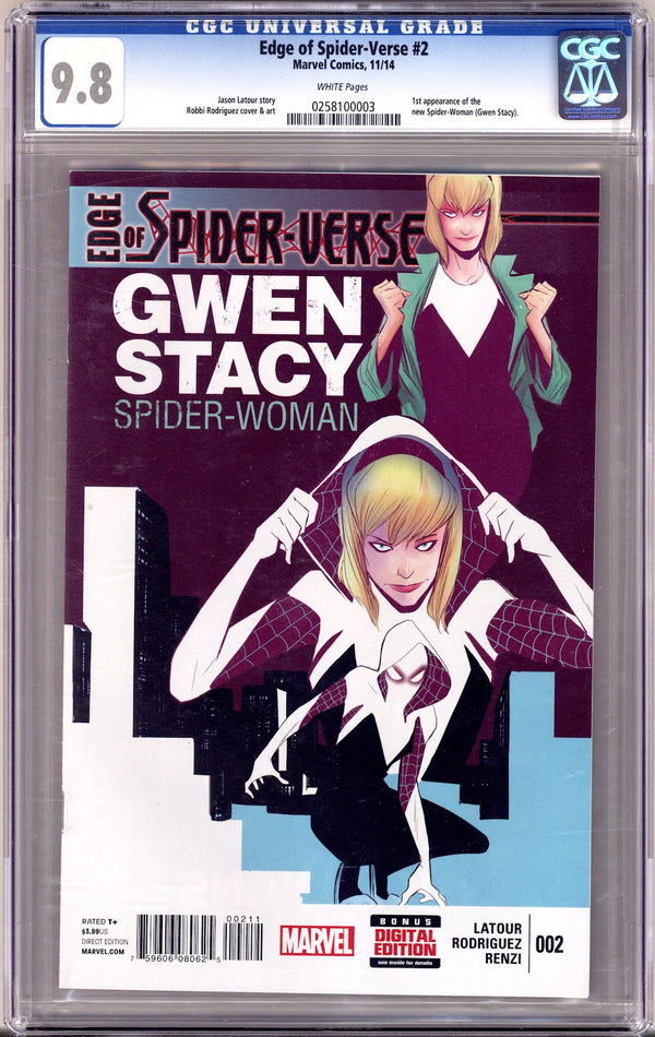 Edge of Spider-Verse Vol 1 2 CGC 9.8 (NM/M) (2014)