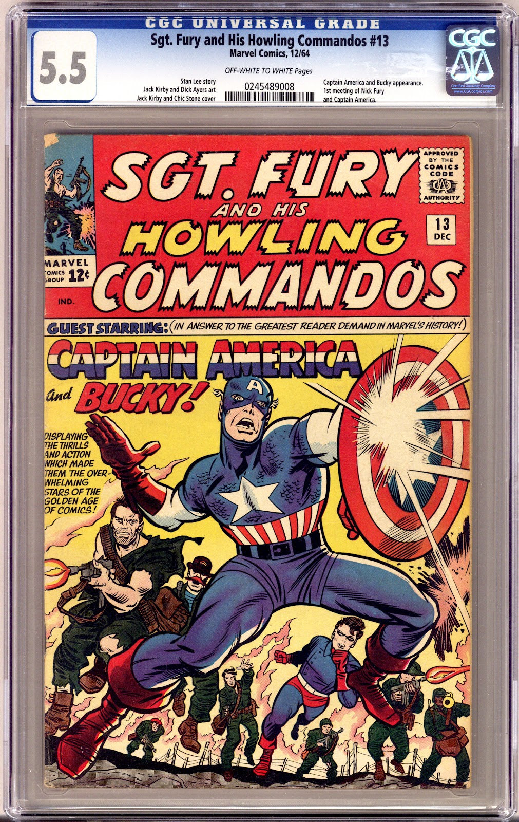 Sgt. Fury 13 CGC 5.5 (FN-) (1964) 