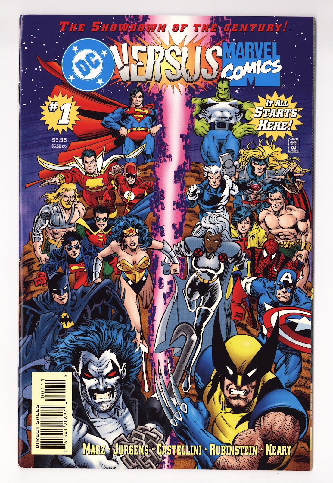 DC versus Marvel / Marvel versus DC   1  Mid Grade   (1996) Sales     