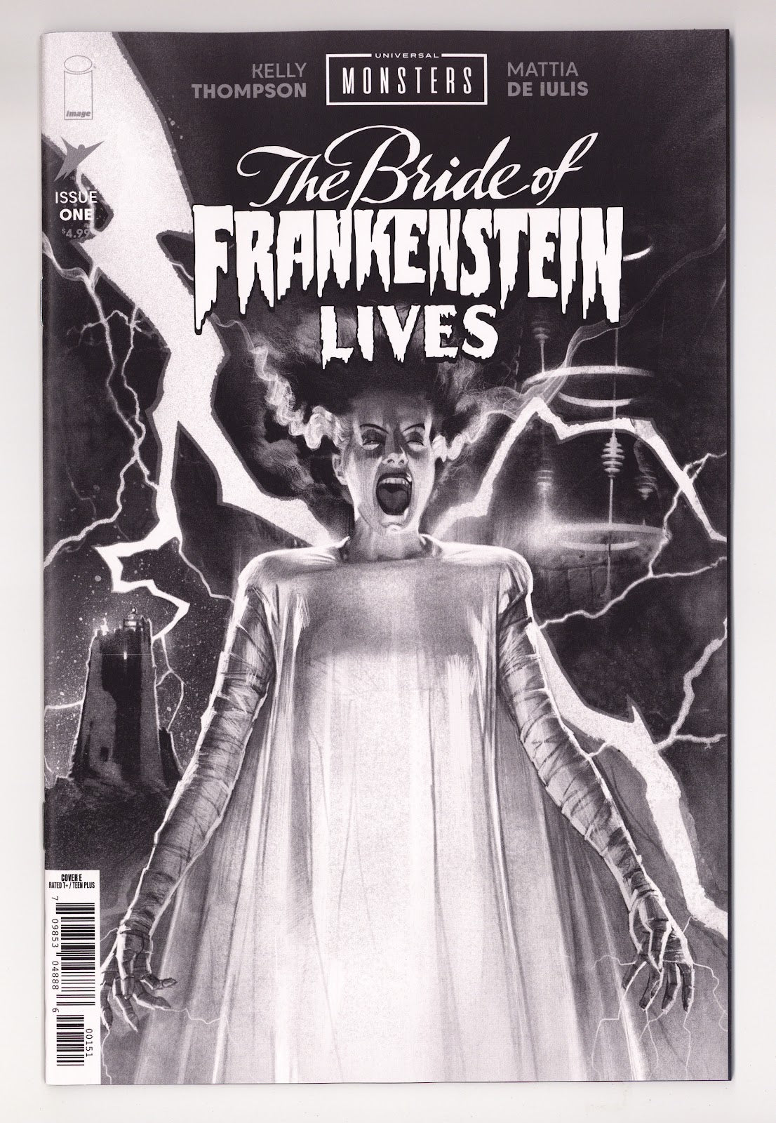Universal Monsters the Bride of Frankenstein Lives #1 NM (9.4) (2026) Middleton B&W Incentive Variant