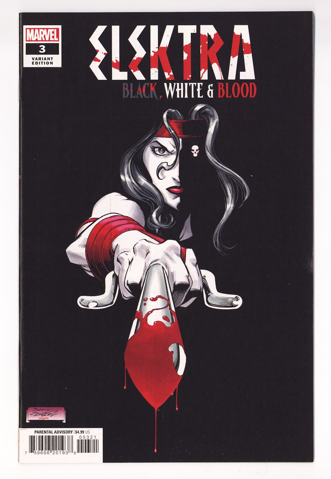 Elektra: Black, White, and Blood 3 High Grade (2022) Bagley Variant 