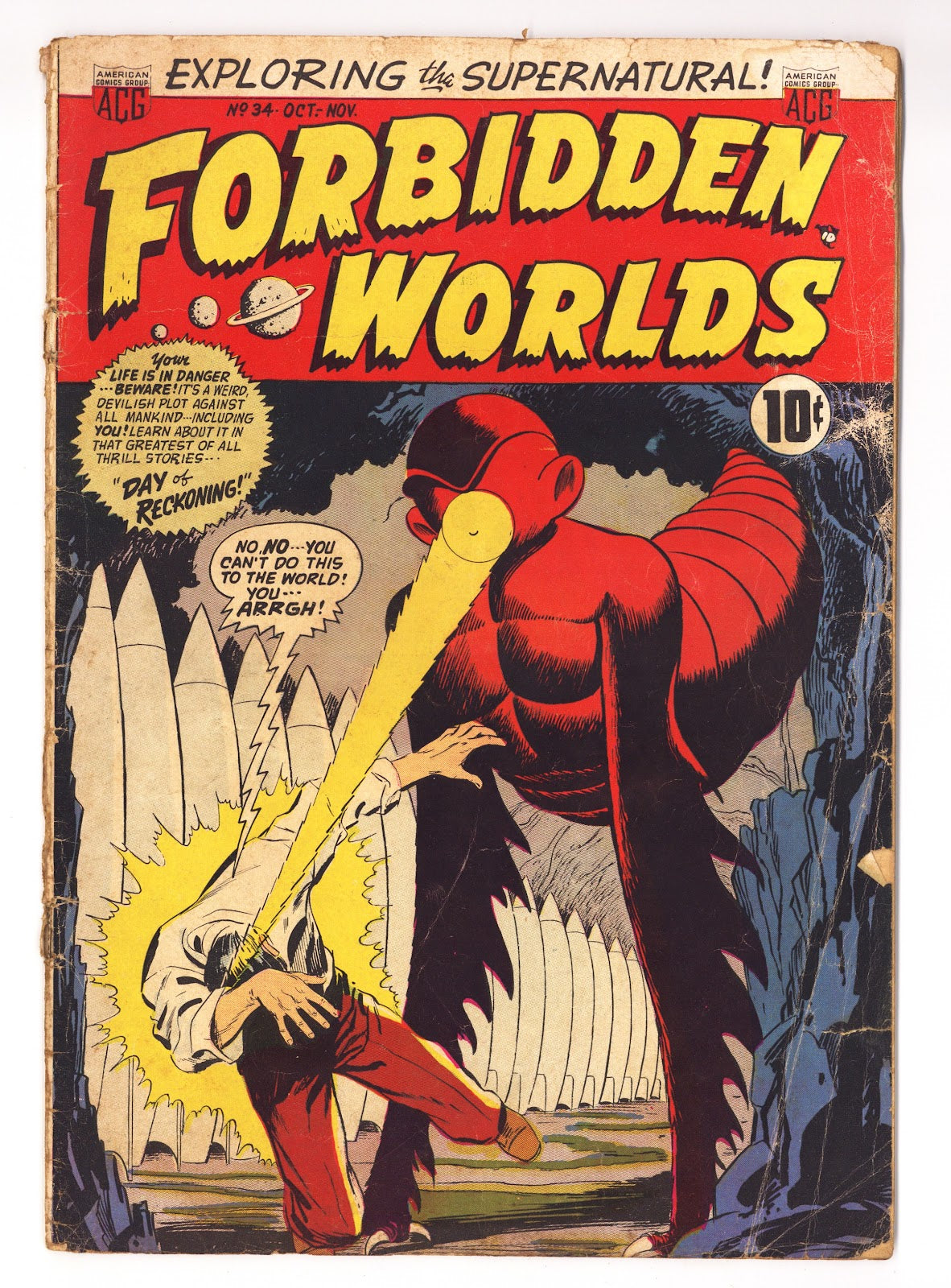 Forbidden Worlds 34 Cover Detached (1954)  
