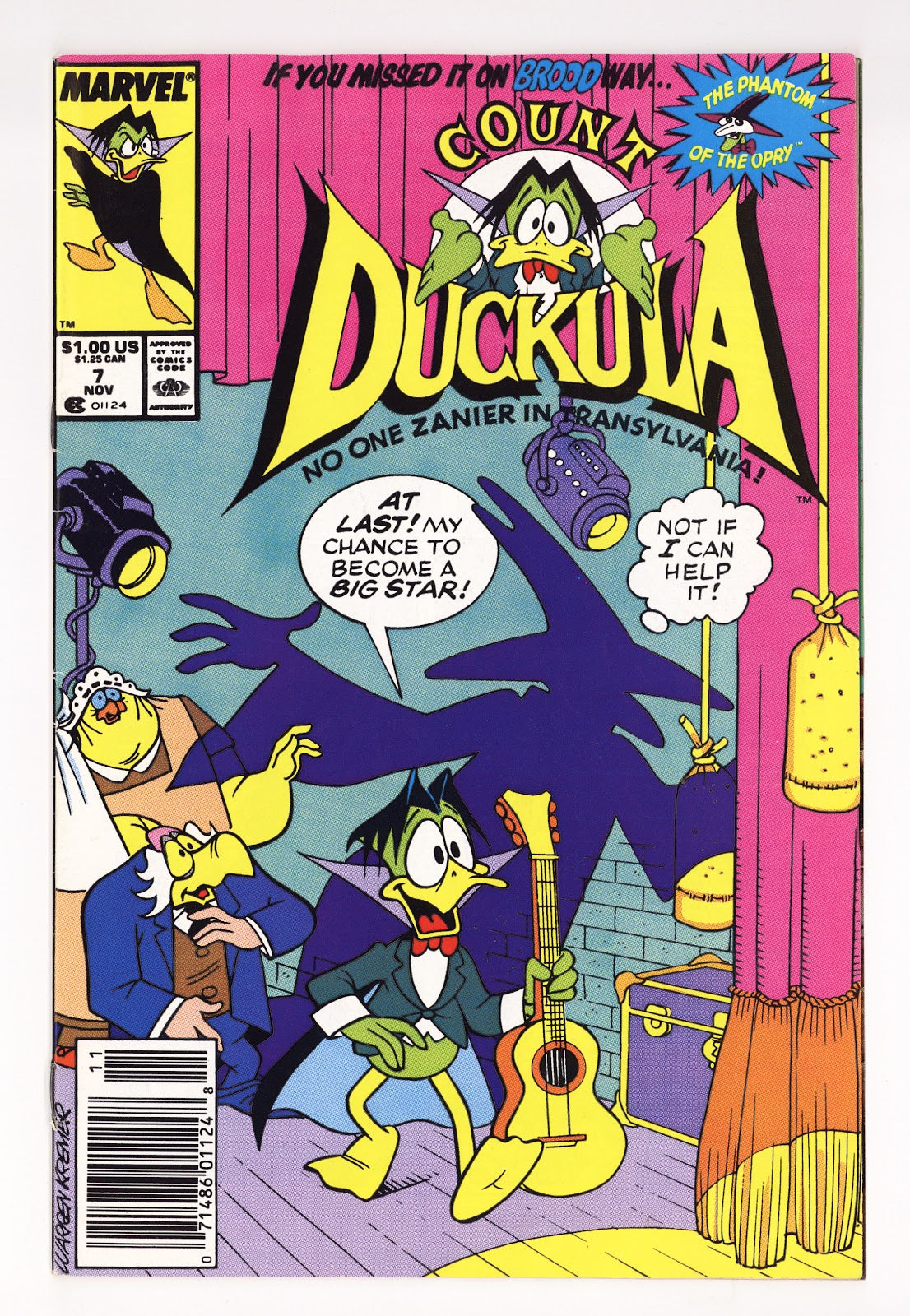 Count Duckula 7 Mid Grade (1989) Newsstand 