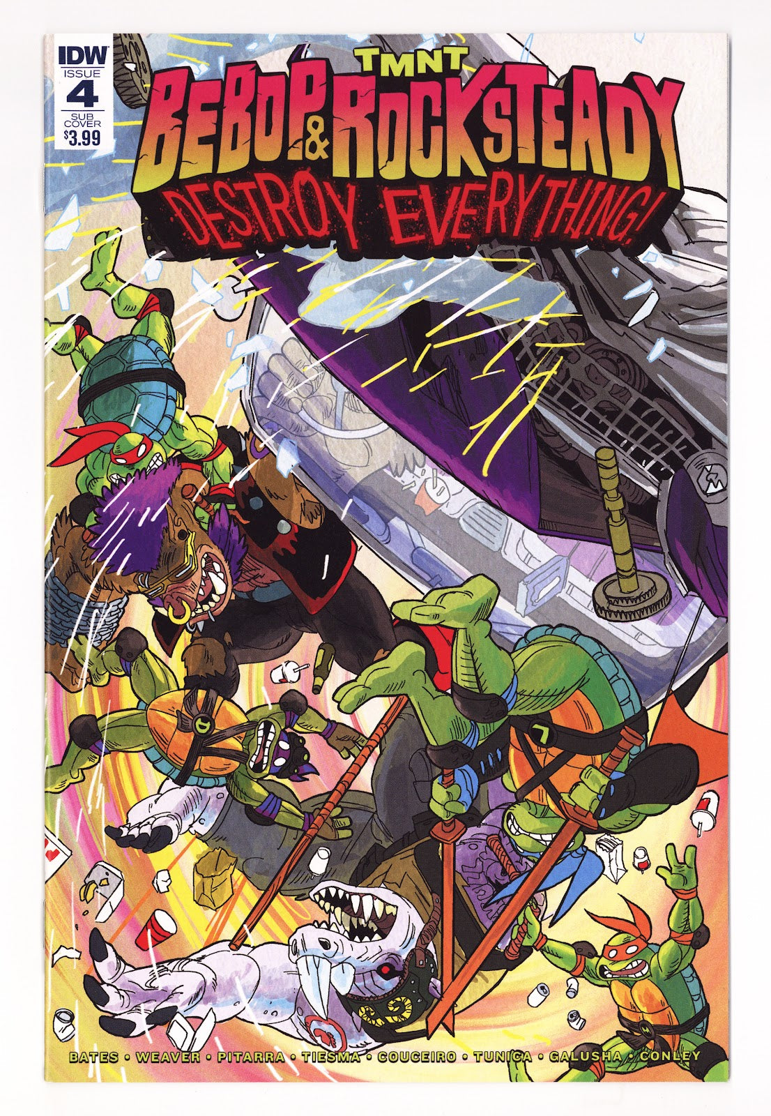 Teenage Mutant Ninja Turtles: Bebop & Rocksteady Destroy Everything 4 High Grade (2016) Bates Variant 