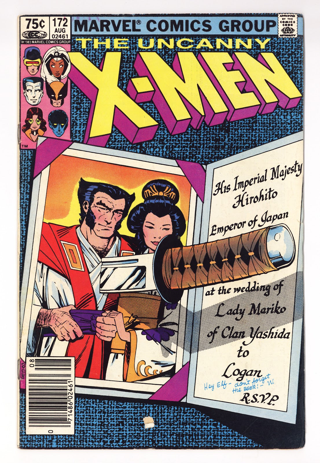 The Uncanny X-Men Vol 1 172  VG+ (4.5)   (1983)   Canadian Price Variant  