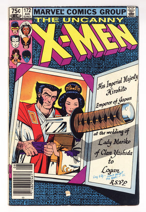 The Uncanny X-Men Vol 1 172  VG+ (4.5)   (1983)   Canadian Price Variant