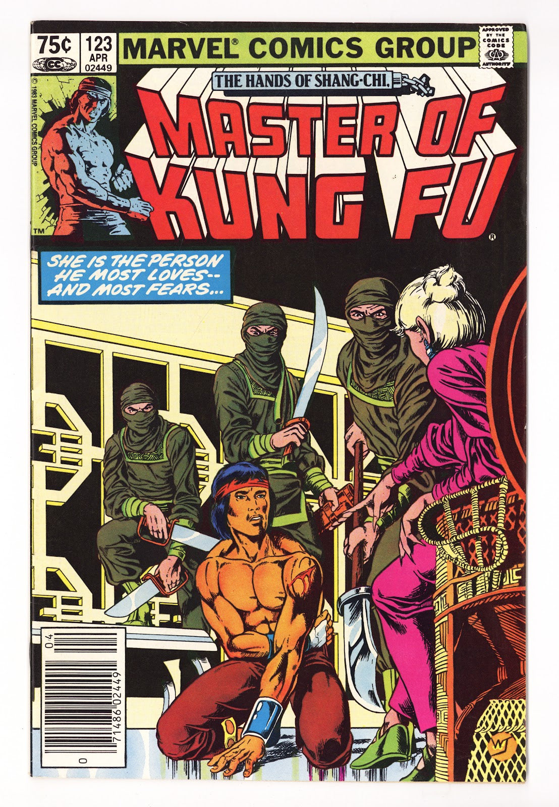 Master of Kung Fu Vol 1 123  High Grade   (1983)   Canadian Price Variant  