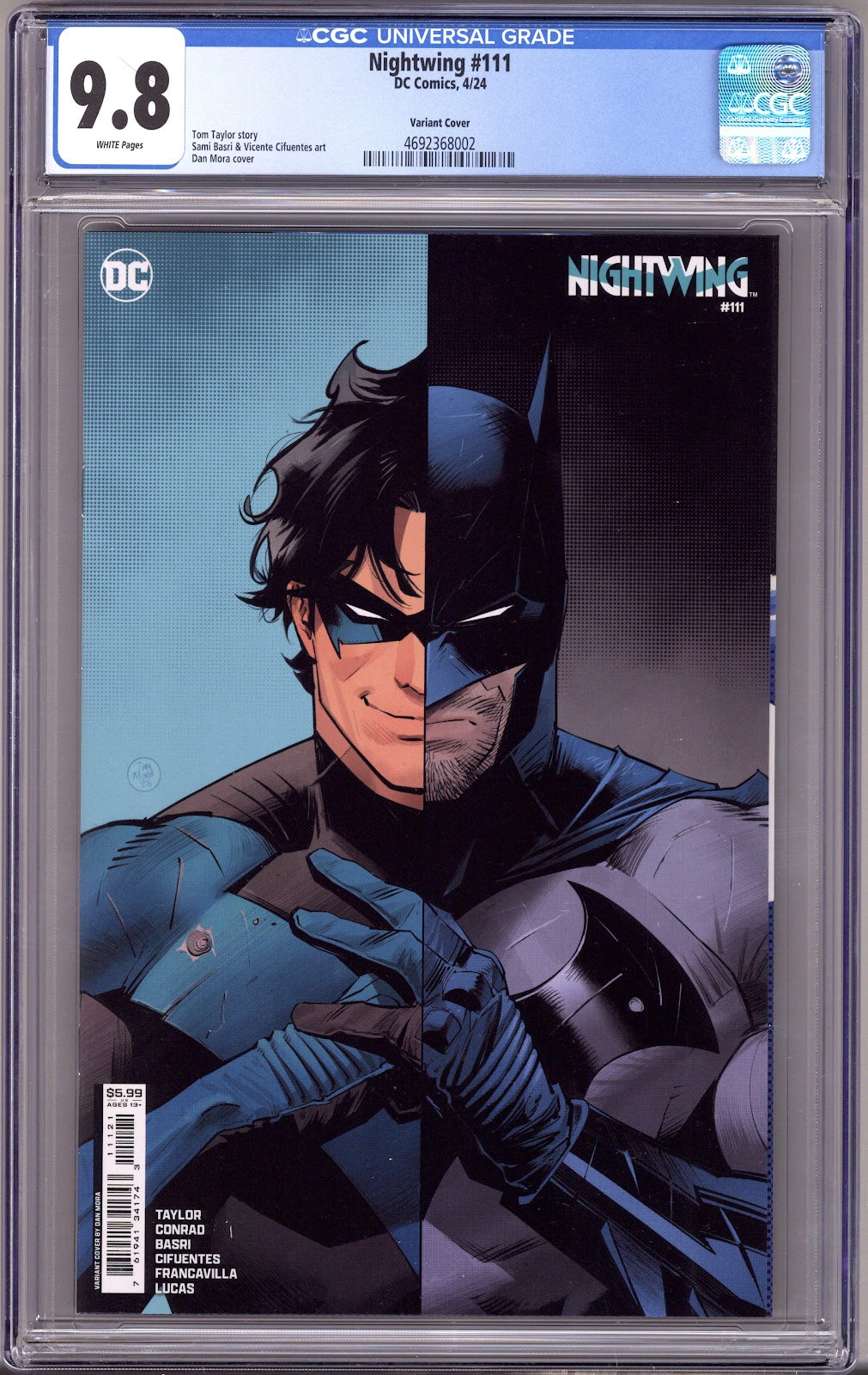 Nightwing Vol 4 111 CGC 9.8 (NM/M)   (2024) Mora   Variant