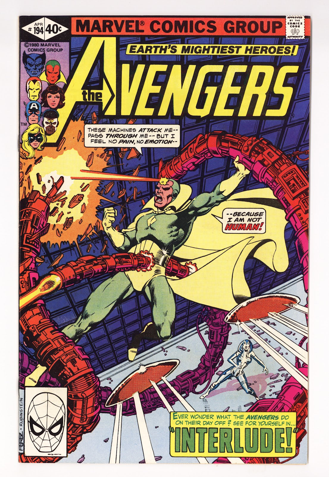 The Avengers Vol 1 194 High Grade (1980) 