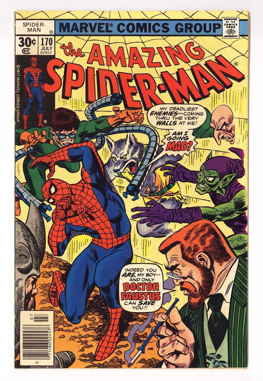 The Amazing Spider-Man Vol 1 170  FN (6.0)   (1977)   30¢