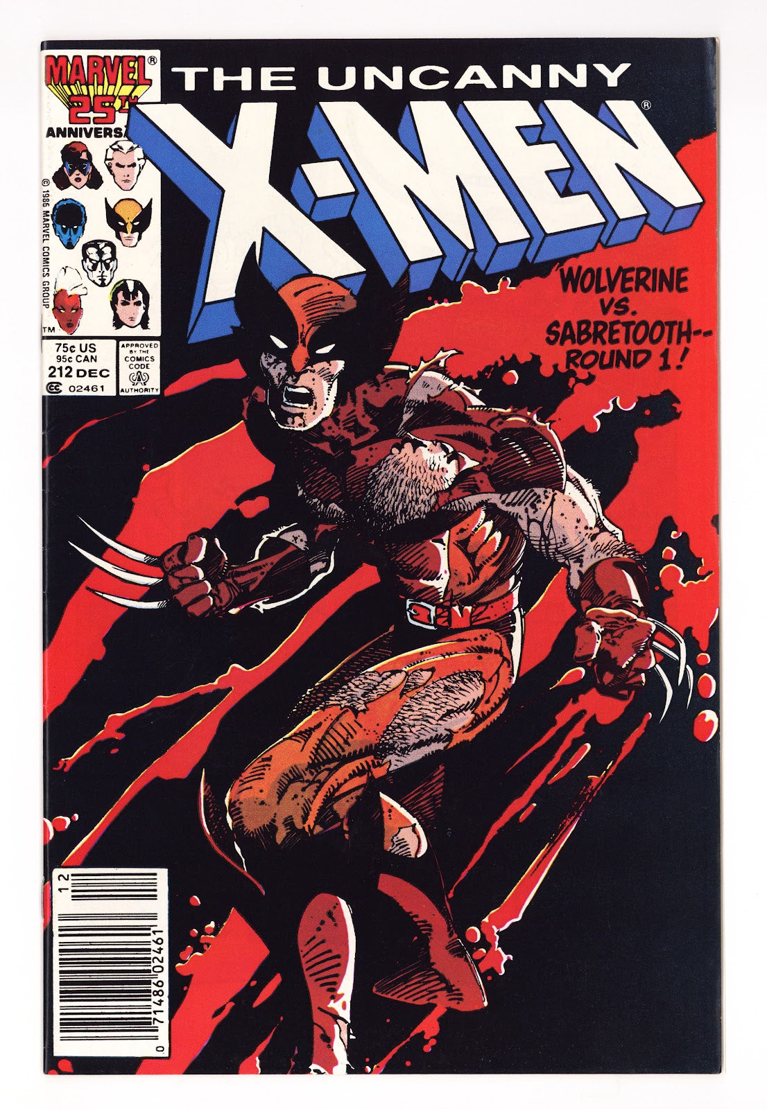 The Uncanny X-Men Vol 1 212  VF- (7.5)   (1986)   Newsstand  