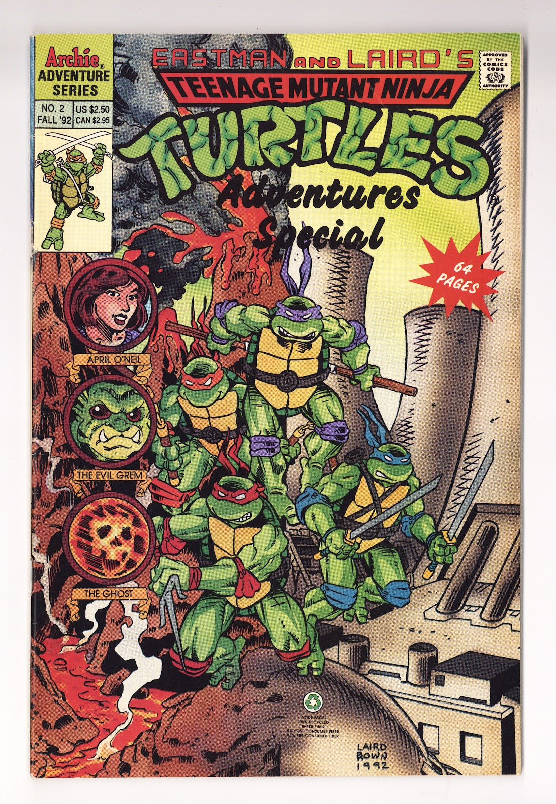 Teenage Mutant Ninja Turtles Adventures Special   2  VG/FN (5.0)   (1992)     