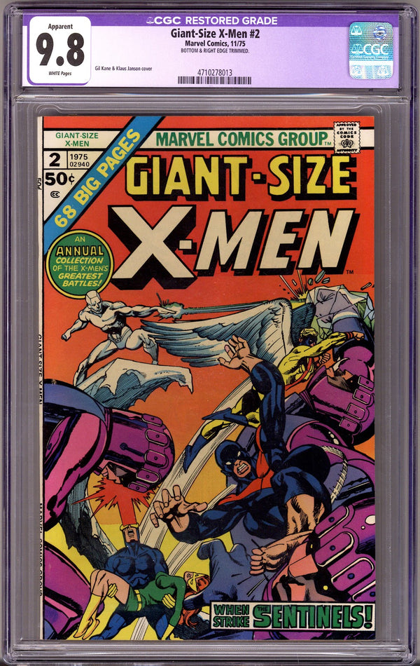Giant-Size X-Men Vol 1 2 CGC 9.8 (NM/M) Restored  (1975)
