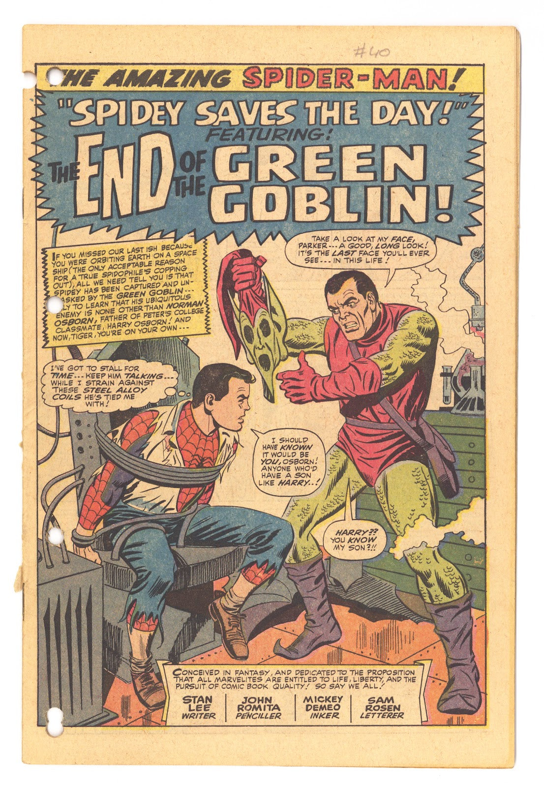 The Amazing Spider-Man Vol 1 40 Coverless (1966) 