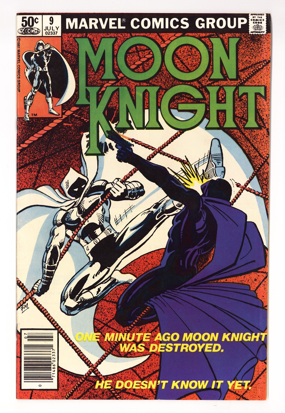 Moon Knight Vol 1 9 High Grade (1981) Newsstand 