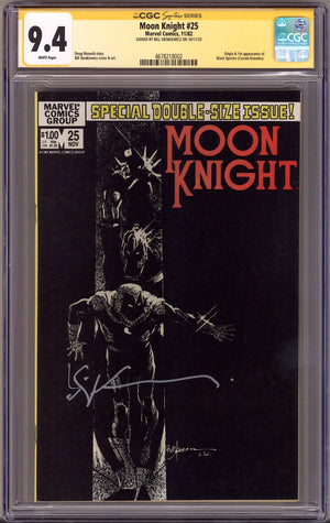 Moon Knight Vol 1 25 CGC 9.4 (NM)   (1982)     Signed x1 Cover Bill Sienkiewicz