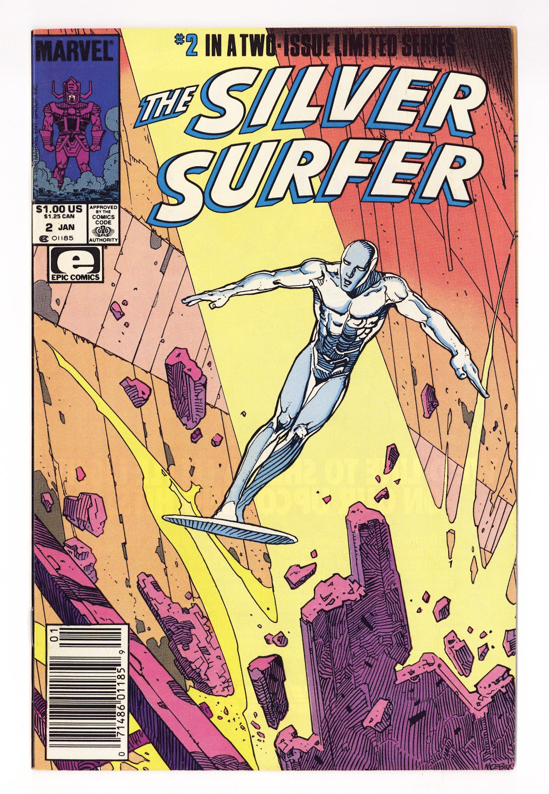 The Silver Surfer Vol 4 2 VF- (7.5) (1989) Newsstand 