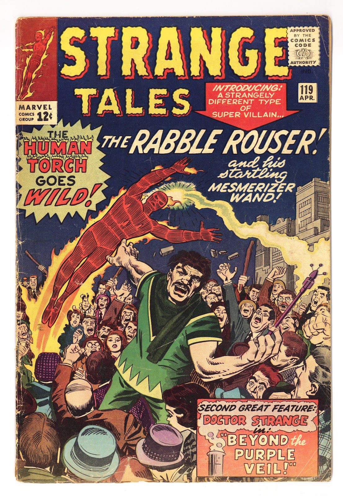 Strange Tales Vol 1 119  VG- (3.5) Coupon Clipped  (1964)