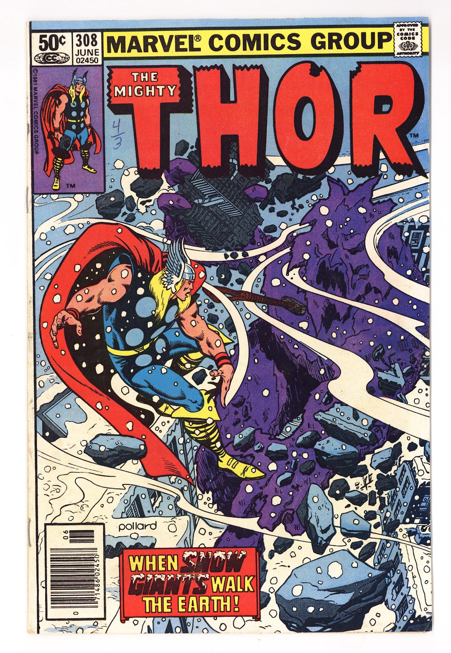 Thor Vol 1 308  Mid Grade   (1981)   Newsstand  