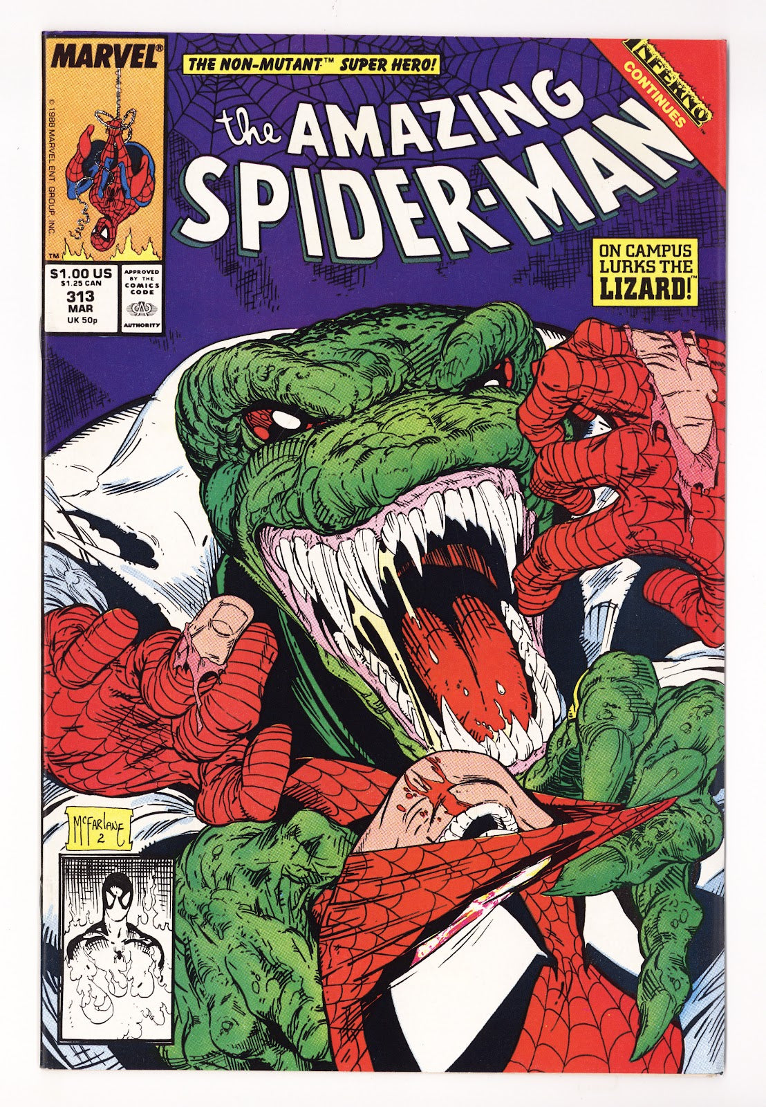 The Amazing Spider-Man Vol 1 313 NM- (9.2) (1989)  