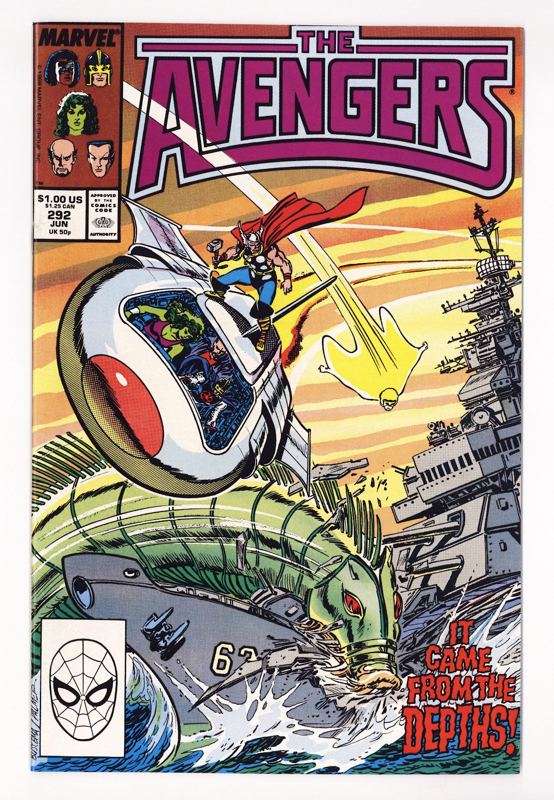 The Avengers Vol 1 292 High Grade (1988) 