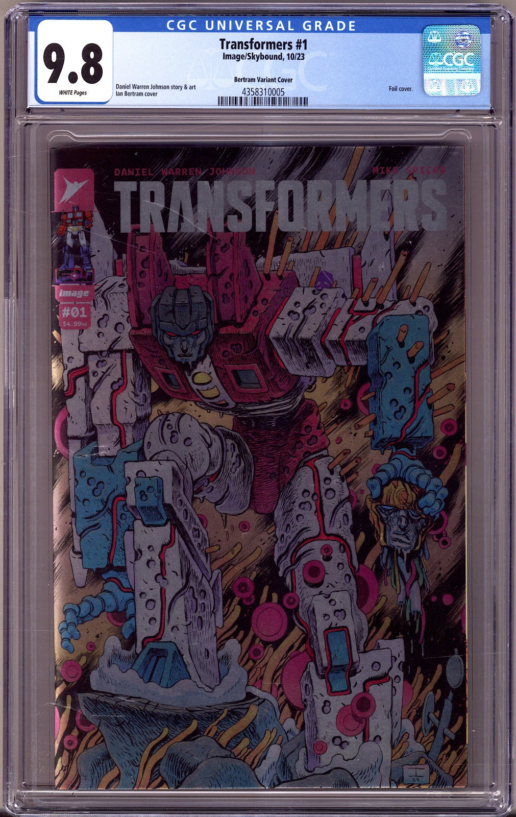 Transformers   1 CGC 9.8 (NM/M)   (2023) Bertram Foil  Variant  