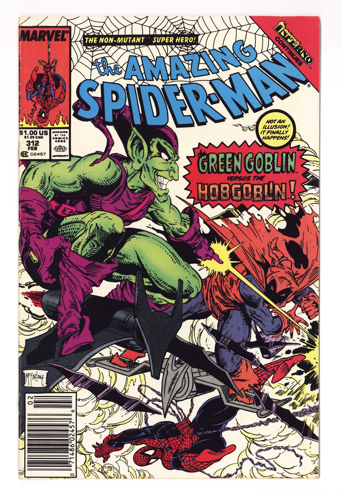 The Amazing Spider-Man Vol 1 312 VF- (7.5) (1989) Newsstand 
