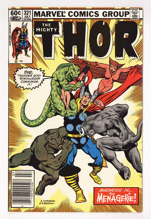 Thor Vol 1 321 High Grade (1982) Newsstand