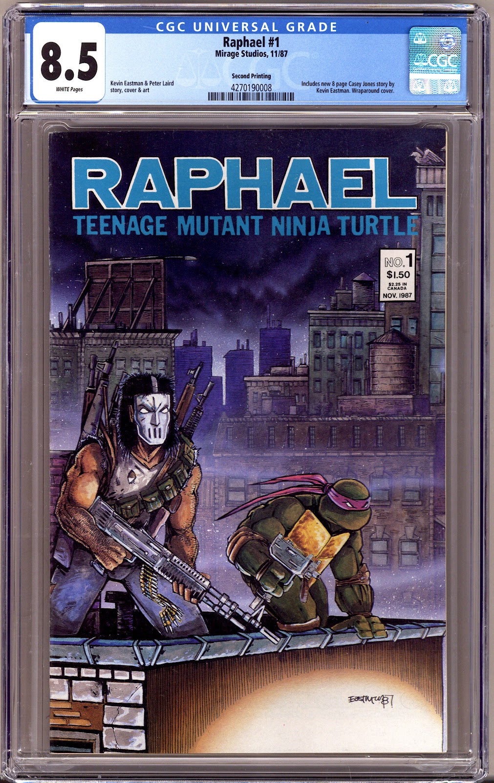 Raphael, Teenage Mutant Ninja Turtle Vol 1 1 CGC 8.5 (VF+)   (1987)   2nd Print