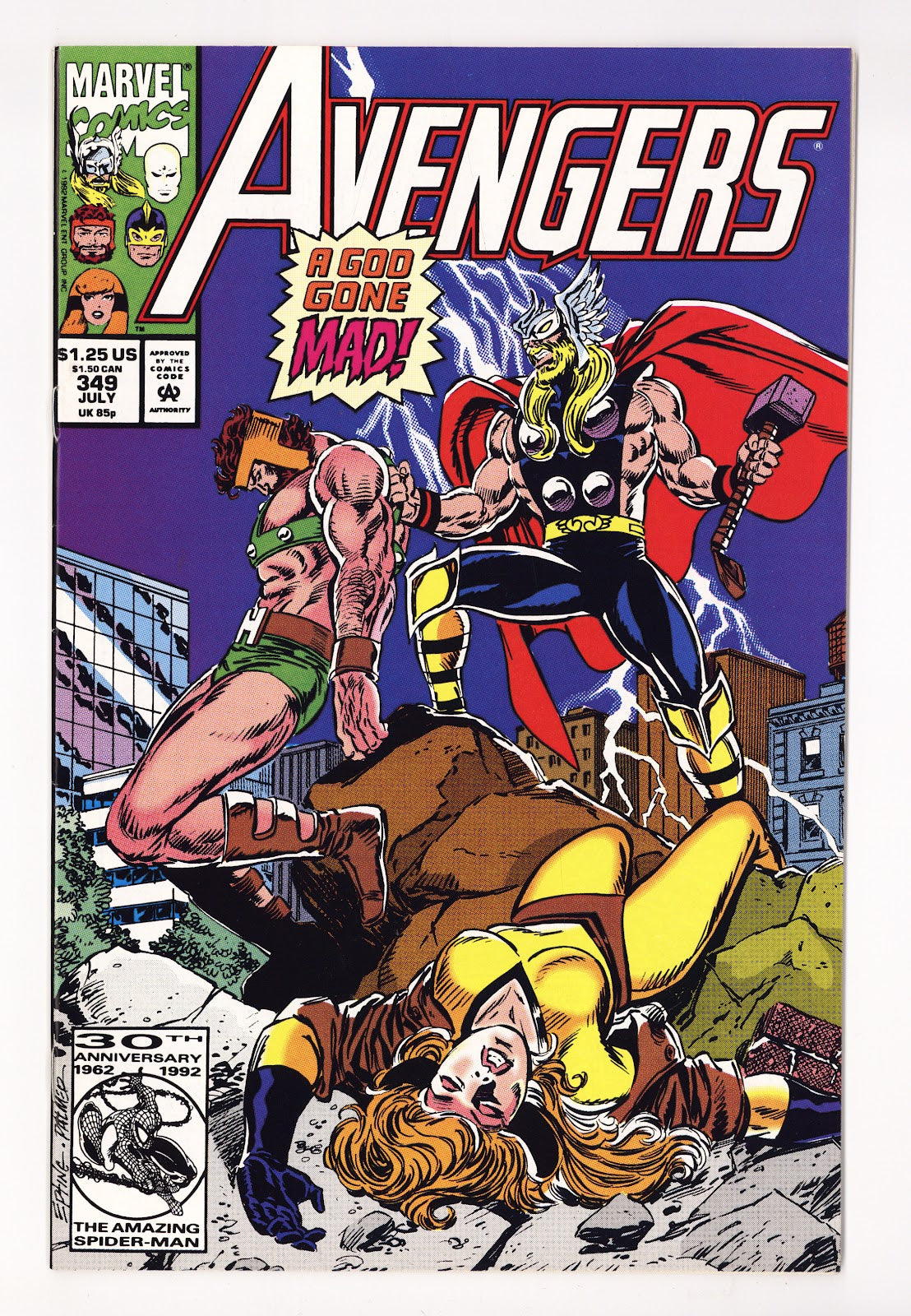 The Avengers Vol 1 349 High Grade (1992) 